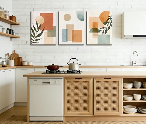 Image of Frimeeme 3 Piece Boho Sun Canvas Wall Art, 12x16 Inches