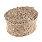 Ficher Cinta de arpillera de 10 m para manualidades, fiestas, bodas, Navidad, decoración, manualidades, 6 cm