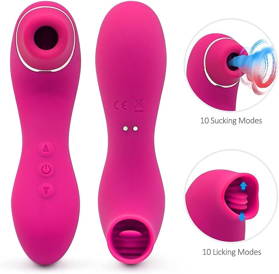 Rechargeable 10 Modes Powerful S.uck & Th.Rust Suc.ker Clit Stimulating Sucking Toy Personal Bullet Massage Rod for Women Pleasure Waterproof 10 Modes Quiet Personal Bullet Massage Relaxation Tool S6