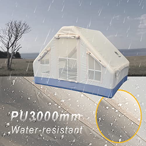 Inflatable Camping Tent With Pump, Waterproof Family Large Tents 2/4 People Tents For Camping, Easy Setup Inflatable Night Party Glamping Tent Oxford Air Tent Easy Setup Tents With Mosquito Screen #TOP2