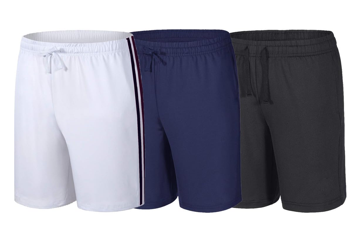 Pack of 3 Sports Polyester Shorts for Men-picture-10