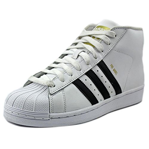 Adidas Originals Pro Model J Fashion Sneaker (Little Kid/Big Kid), White/Black/White, 4.5 M US Big Kid