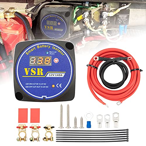 Dual Battery Isolator Kit 12V 140Amp Manual and Auto modes Voltage
