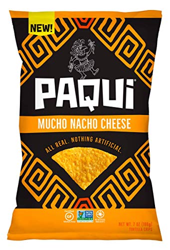Paqui Tortilla Chips, Gluten Free Chips, Non-Gmo, Flavored, Mucho Nacho Cheese, 7 Ounce