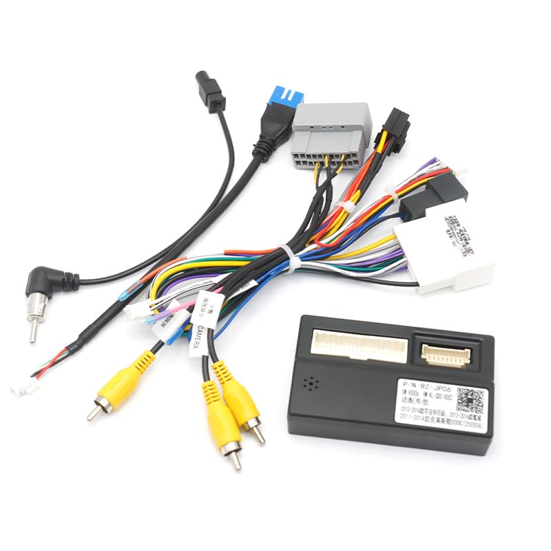 16 Pin Car Stereo Wiring Harness Adapter with CANBUS Decoder Box for Dodge Journey Fiat Freemont Leap Android Head Unit Radio Power Cable Plug and Play Installation