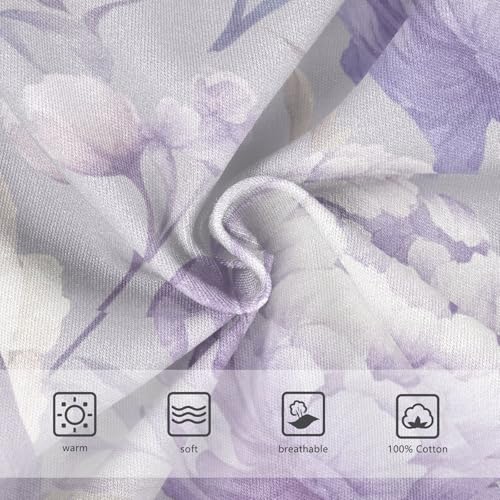 KLL Peonies Lilac Watercolor Ongrey Toddler Boys Pure Cotton Nighttime Underwear Cute Undies3