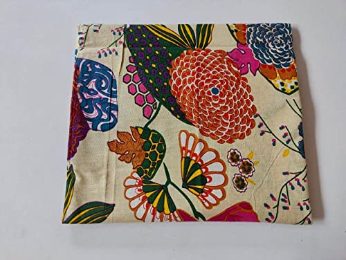 Image of Floral Printed Cotton Fabric Cloth Hand Block Print Fabric Women Material Running Jaipuri Hand Block Printed Women Dress Material Kurtis Natural 44 inch Inches Width 2.5 Meter (Pattern 36)