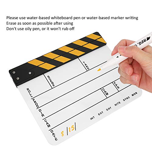 Panneau de clap de film acrylique pour synchroniser son et image - 2
