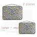 Produktbild 2 pieces Kosmetiktasche Reise, Tragbare Multifunktionale Make-up Veranstalter, für Make-up, Toilettenartikel, Reise- oder Wohnaccessoires,Grau
