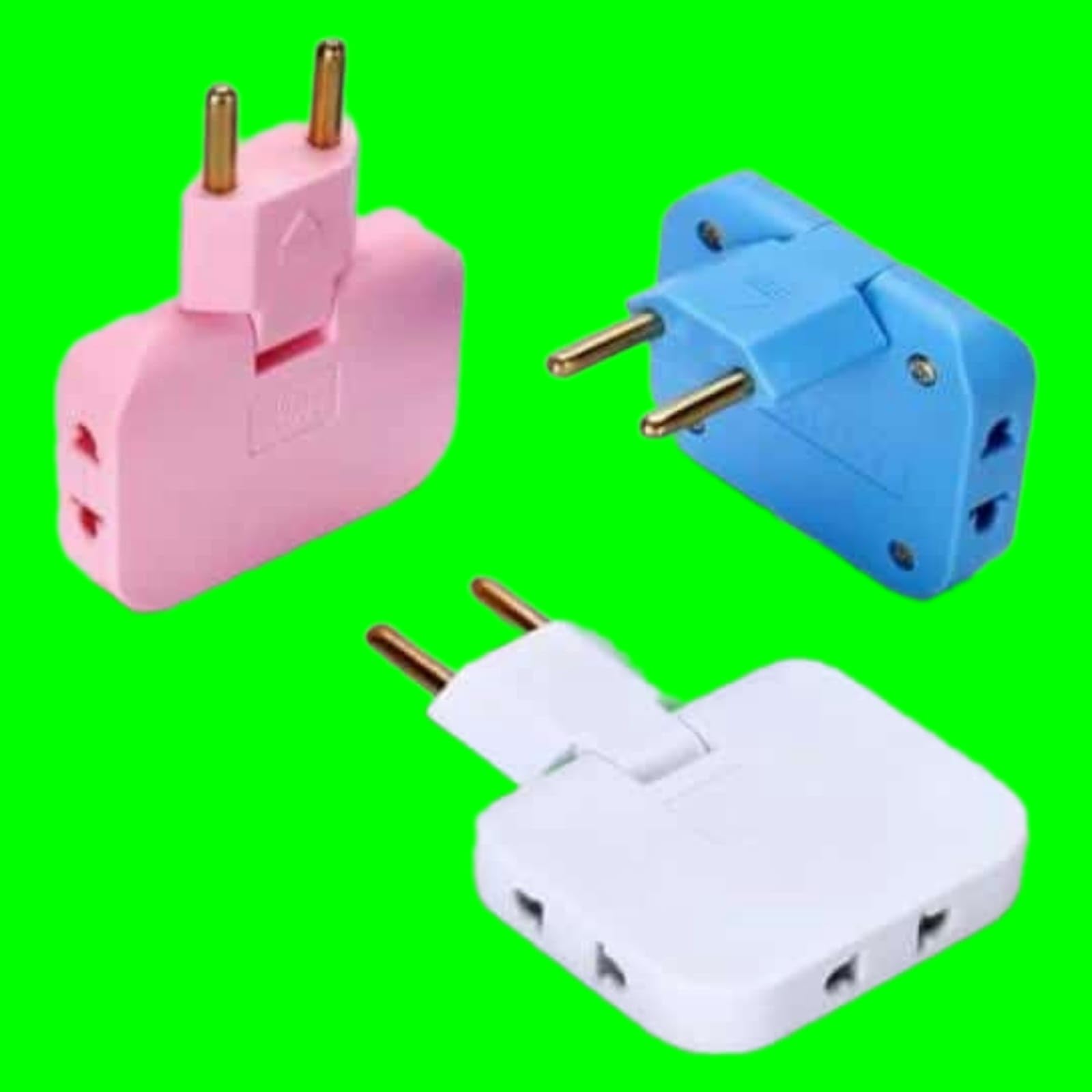 Foldable EU Plug Adapter with 3 in 1 Rotatable Socket | Slim Wireless Outlet Extender | 180 Degree Rotating Portable Plug Converter for Travel Home Office | Space-Saving Plug-image-18