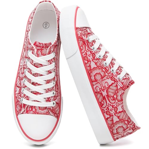 Image of yageyan Womens White Tennis Shoes Low top Canvas Sneakers Women Fashion Shoes for Walking Casual Canvas Comfortable