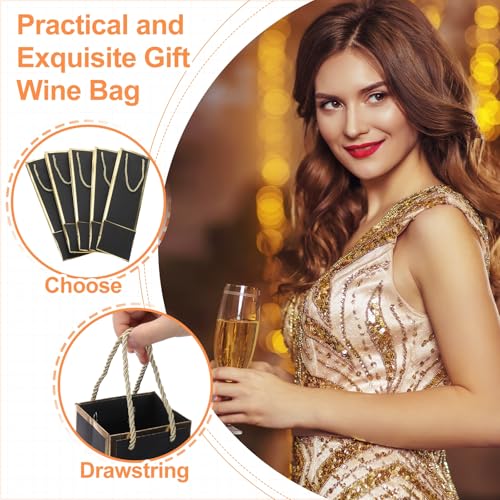 Bolsas de papel para botellas de vino en cenas de aniversario, Navidad y recepciones sofisticadas 4