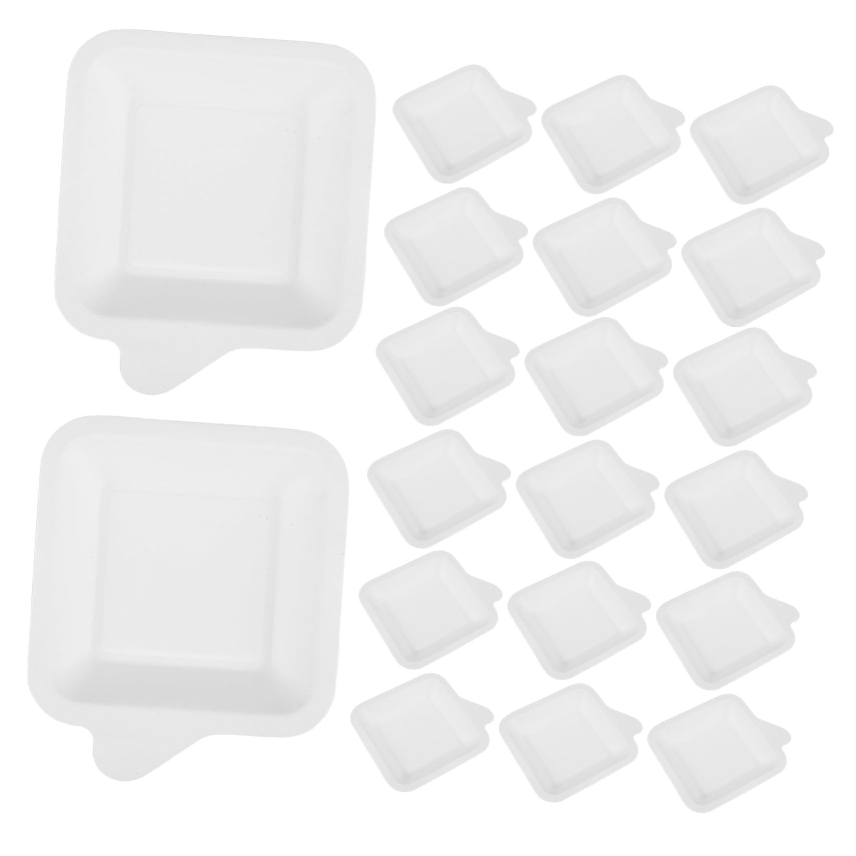 FRCOLOR 100piezas Plato Cuadrado Pequeño de Papel Grueso para Postres Tartas Cumpleaños Barbacoas y Fiestas Plato de Papel para Fiesta Cena y Tarta de Cumpleaños