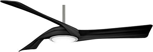 MINKA-AIRE Ventilador de techo inteligente LED de níquel cepillado y carbón de 60" disponible en Yaxa Costa Rica