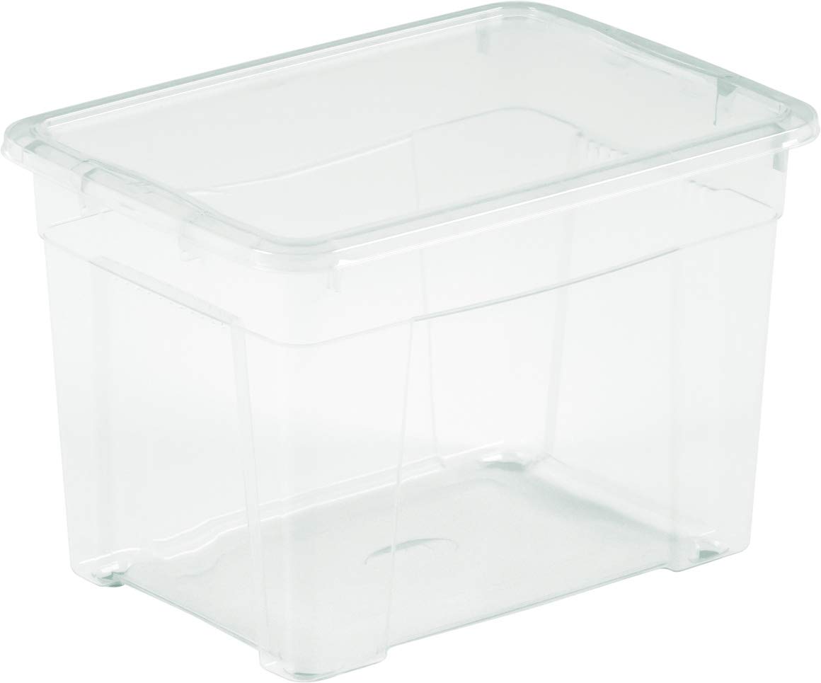 M Home Kbox Transparent Box with Lid, Capacity-18 Liter, Each