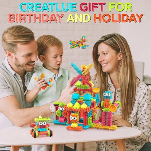 Contixo 144 pcs Bristle Shape 3D STEM Building Toys, Construction Learning Stacking Educational Block, Creativity Beyond Imagination, Inspirational, Safe & Durable, Recreational Toy for Kids Ages 3-8 - Image 4
