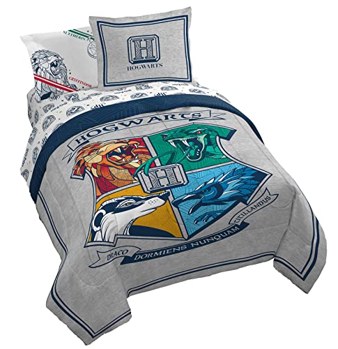 Jay Franco Harry Potter Stand Together 7 Piece Queen Size Bed Set - Includes Comforter & Sheet Set - Super Soft Kids Bedding Fade Resistant Microfiber (Official Harry Potter Product)