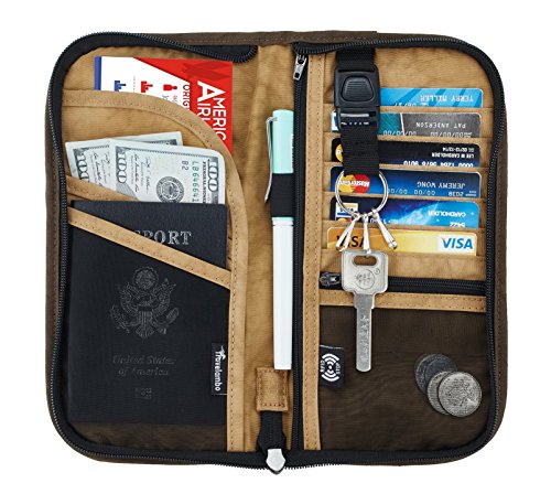 Travelambo Travel Wallet Passport Holder Wallet RFID Blocking Credit Card Holders for Men & Women...