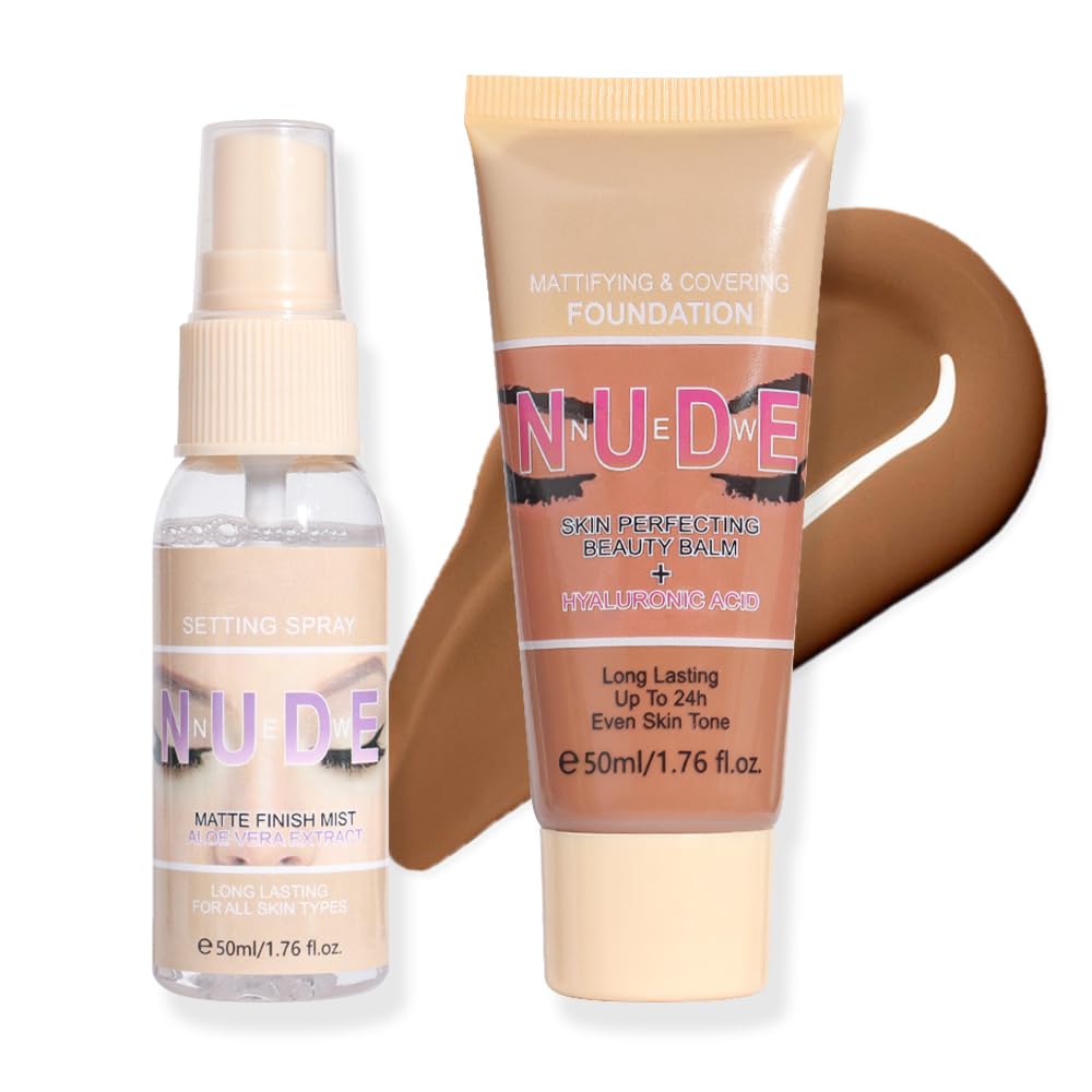 2 IN 1 50ML Liquid Conceal Contour Foundation Tube,Primer Face Makeup Matte Dewy Finish (conceal) Waterproof for Makeup Long Lasting,Oil Control,maquillaje Up To 16 Hours,Vegan & Cruelty-Free