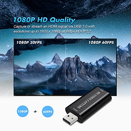 DIGITNOW! Videoaufnahmekarte, Video Capture Card,HDMI zu USB 2.0 Videoaufnahmekarte, Praktischer Compact Game Capture… – Bild 7