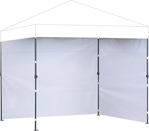 Pared lateral de tienda de campaña instantánea con cremallera para toldo desplegable de 10 x 10 pulgadas, 2 piezas solo para paredes laterales,