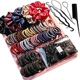 YANRONG Hair Accessories Set: 755PCS Seamless Ponytail Holders, Variety Scrunchies, Bands and Ties f