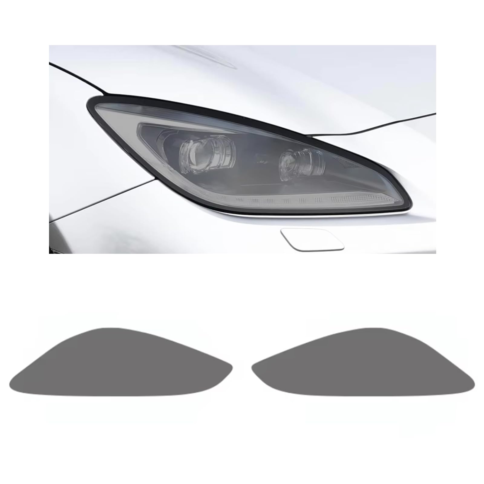 VSICTTAR Headlight Film for Subaru BRZ ZD8 2022-2026, 1Set Transparent/Smoke Black Car Headlight TPU Protective Film