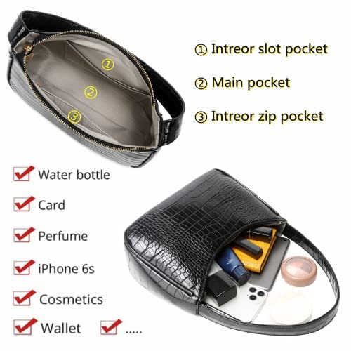 Image of CYHTWSDJ Shoulder Bags for Women, Cute Hobo Tote Handbag Mini Clutch Purse with Zipper Closure