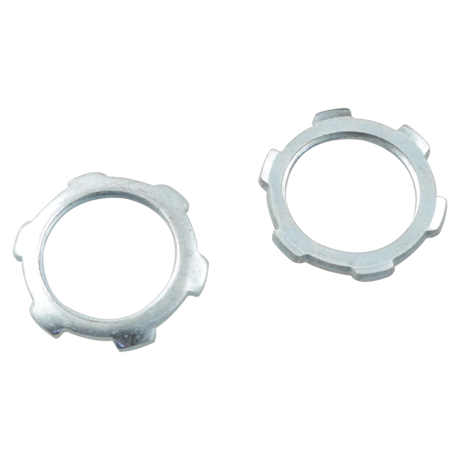 JCBIZ 50PCS Galvanized Steel Sealing Lock Nut Electrical Conduits Fittings M8 x 0.5 inches Lock Nut for Rigid IMC Conduit Chemical Pipelines and Industry