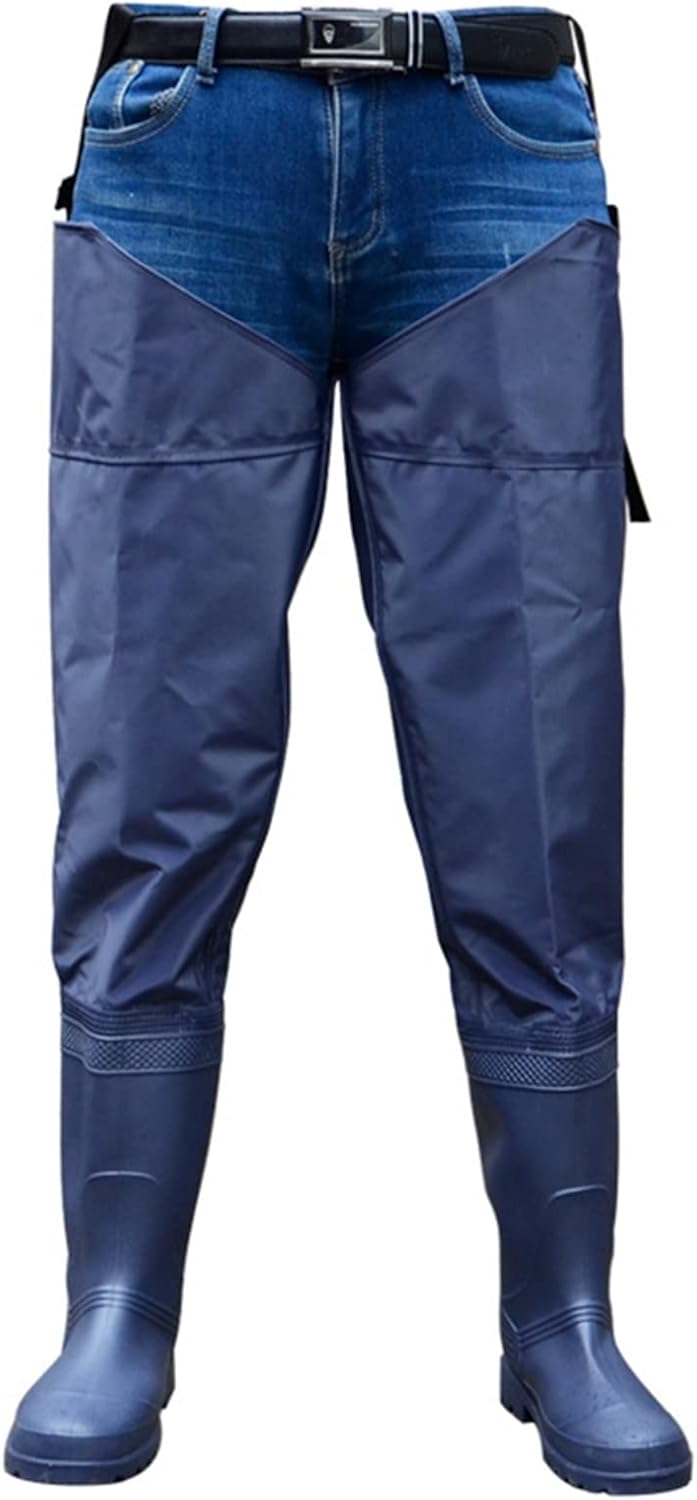 [Nilafly] ウェーダー ヒップウェーダー メンズ レディース 胴回り 簡単着脱 ロング レインブーツ PVC 作業靴 防水ず