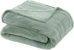 Cobertor, Manta, Toque de seda, 180x220cm, 100% Poliester, Toque macio, 250g/m�, Altihaus, Alta durabilidade, Elegante, Conforto t�rmico (Verde Malta)