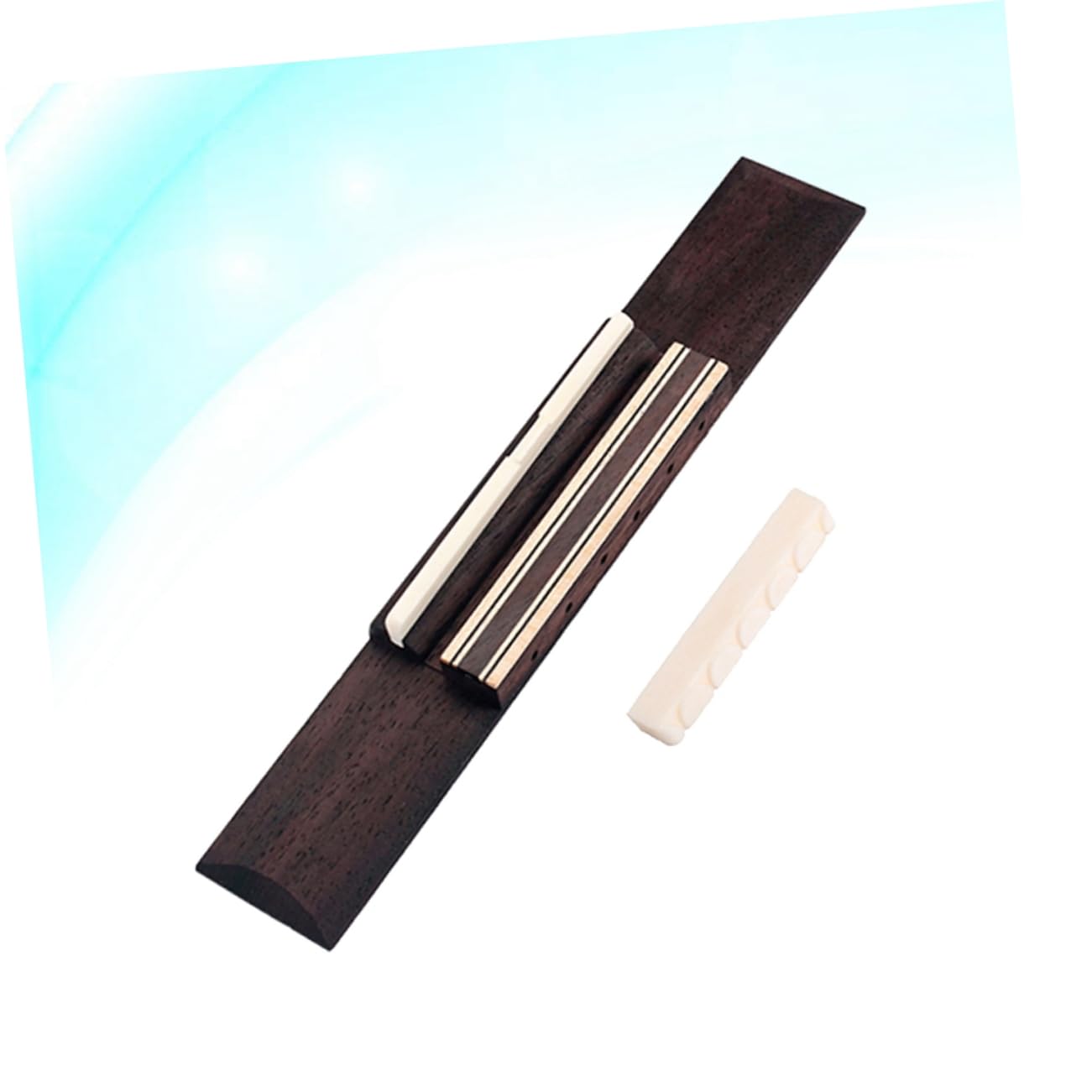 Toddmomy Saddle and Nut Kit Accessories Parts Guitar Nut Acoustic Guitar Bridge Guitar Saddle Bridge Bone Classical Guitars Guitar Bridge Saddle Coffee Wooden