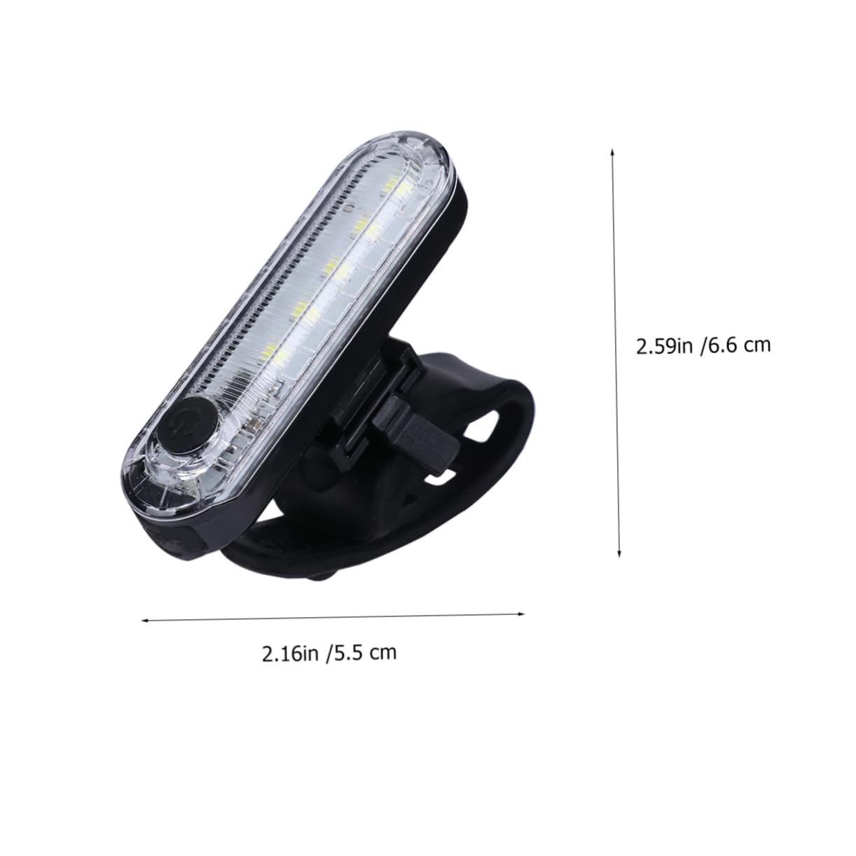 KOMBIUDA 2 Pcs USB Powered Rear Light Bike Taillights Energy Saving Warning Lights for Night Riding White Red Durable Material Lightweight Easy to Install