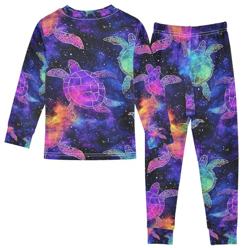 senya Turtle Magic Background Pajamas Set Long Sleeve Soft Cotton Sleepwear 2 Piece2