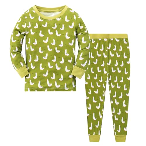 Image of JunNeng Toddler Rayon from Bamboo Pajamas Sets,Baby Boy Girl Snug Fit Long Sleeve Sleepwear