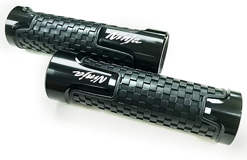 Miniatura 4 de Barra de mango de aluminio con aspecto de carbono de 0.866 in grabada, agarre de gel de goma, extremo de barra CNC de 7/8 pulgadas, compatible con