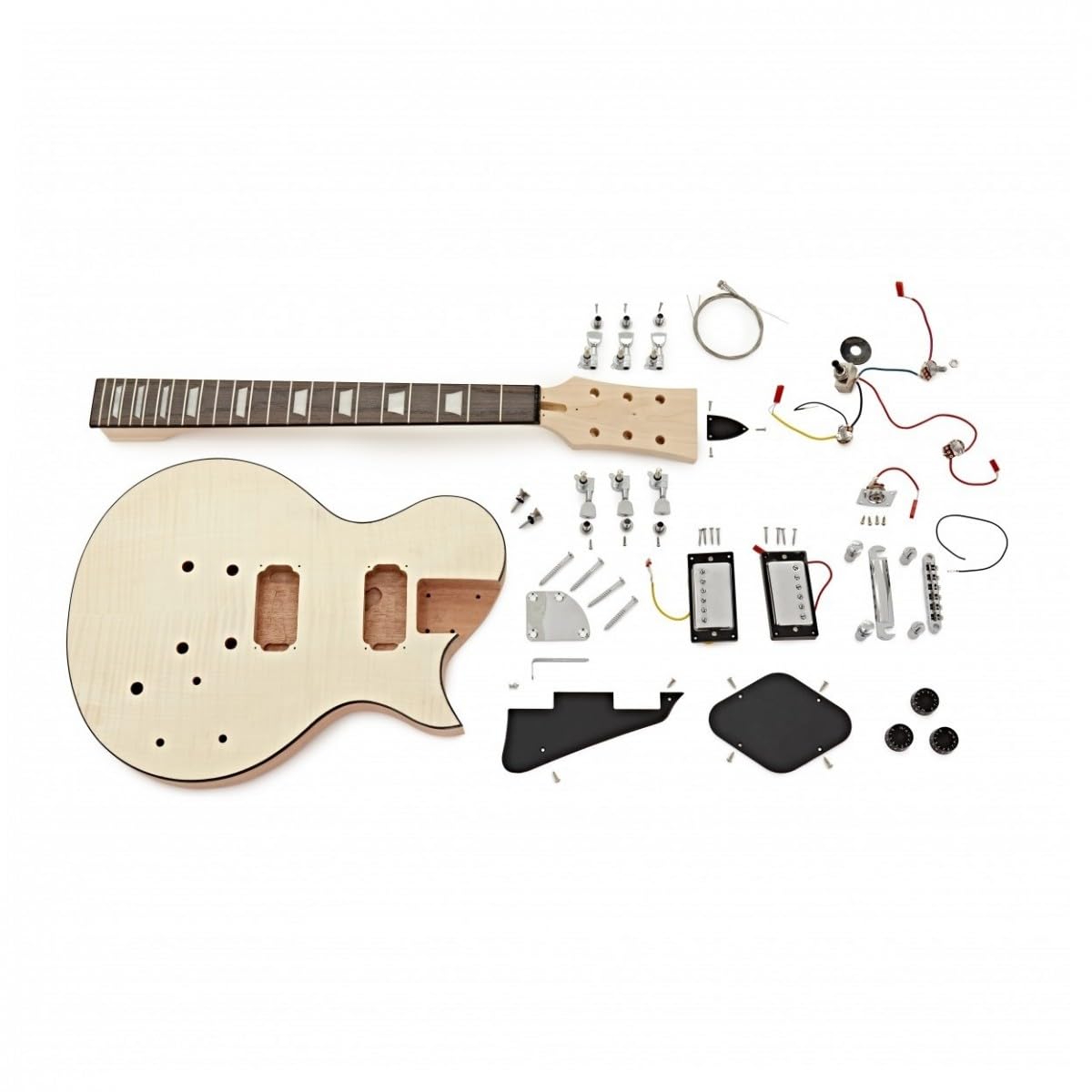 Kit Guitare Électrique DIY Style LP, Niveau Intermédiaire - Les Beatles, Paul McCartney, John Lennon, RIngo Starr, George Harrison Kit Guitare Électrique DIY Style LP, Niveau Intermédiaire