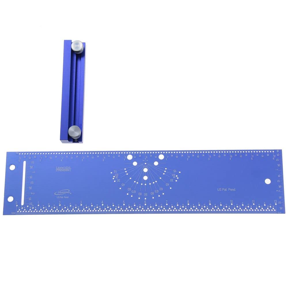 iGaging T-Marking Square Rule 12'' Smusso Gauge Center Finder Set EZ Marcatura Foro, Squadre
