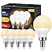 JandCase E14 LED Lampe G45/P45, 6W 600LM E14 Glühbirne (ersetzt 60W), E14 LED Warmweiss 3000K, 220-240V AC, 240° Abstrahlwinkel, Nicht Dimmbar, 6er-Pack