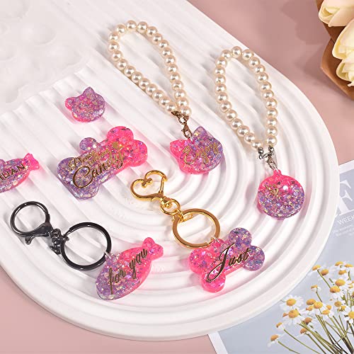 Nifocc 11 Hohlraum Hundemarke Schlüsselbund Silikonform Hundeknochen Förmige Epoxidharz Formen Anhänger Schmuck Gussform Pet Tag Fisch Katze Rund Kristall Casting Form mit Löchern für DIY Basteln