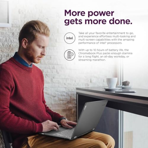 Image of Lenovo IdeaPad 5 Flex 5i Chromebook Plus 14 inch FHD+ 2-in-1 Touchscreen Laptop (Intel Core i3-1315U, 8GB RAM, 256GB Storage (128GB+128GB SD)) Home, Student, Backlit KB, Chrome OS (Renewed)