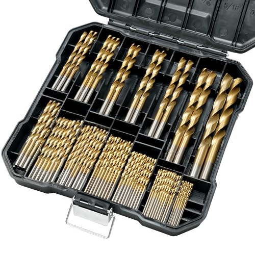 BeHappy 99 Pcs Titanium Drill Bit Kit