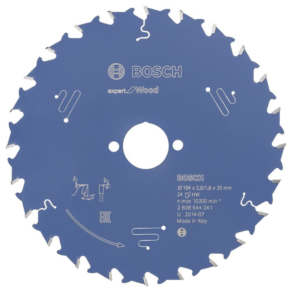Bosch 2608644041 Okrągłe Ostrze Piły, Niebieski, Ø 184 mm