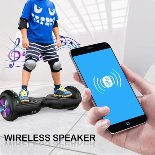Image of LIEAGLE Hoverboard, 6.5 inch Self Balancing Scooter Hover Board with Bluetooth Wheels LED Lights for Kids Adults