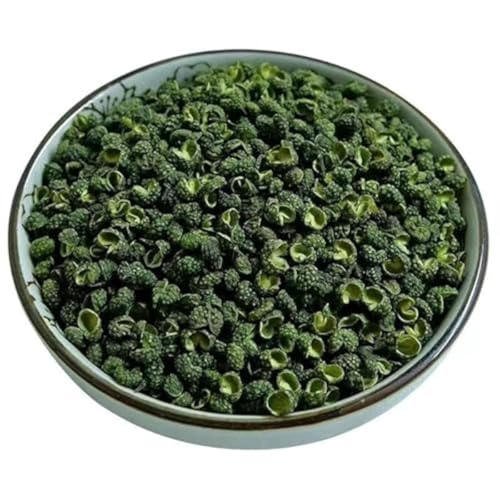 Granos de pimienta verde de Sichuan enteros 500g, menos semillas, sabor fuerte, esencial para tofu Mapo, pollo Kung Pao