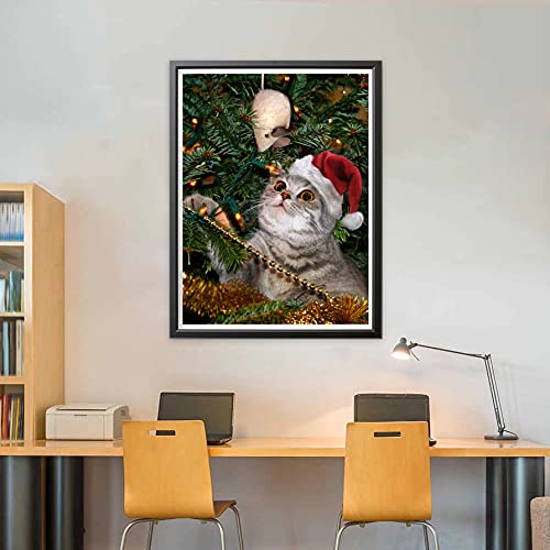 Jantabo Diamond Schilderij Kits Kerstmis, 5D DIY Kat Volwassenen Beginners Diamond Painting Set Volledige Boor Cross… - Image 4