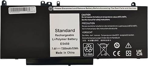 FESTAS® 7.4V 53Wh G5M10 Laptop Ersatz Akku für Dell Latitude E5450 Latitude E5550 Latitude E5250 Notebook 15.6" Latitude 3150 3160 8V5GX 7V69Y WYJC2 0WYJC2