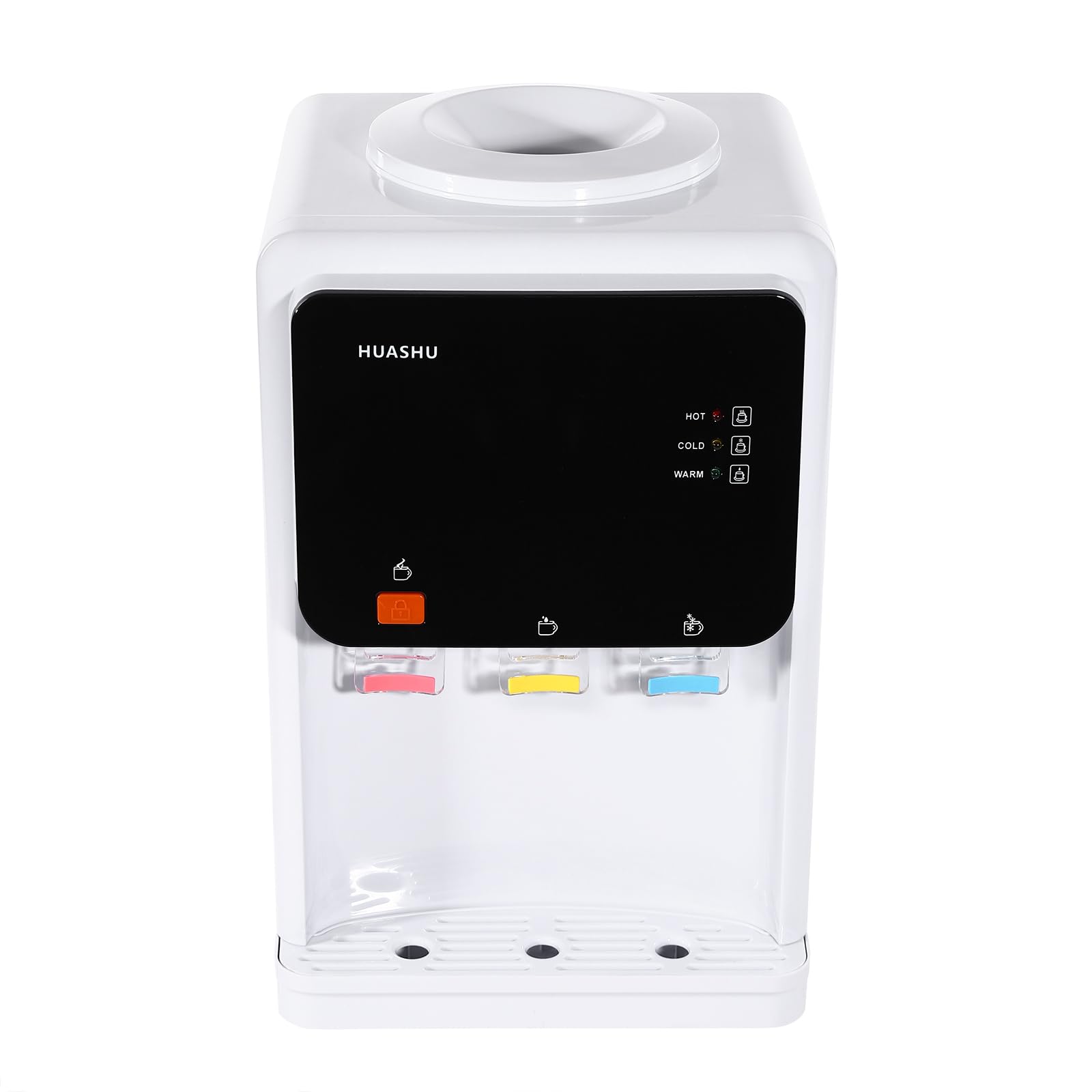 Elektryczny dozownik wody 500 W z 3 temperaturami dystrybutor ciepłej i zimnej wody, ładowanie od góry, zabezpieczenie przed dziećmi, blat stołu, dozownik wody do domu/biura/szkoły
