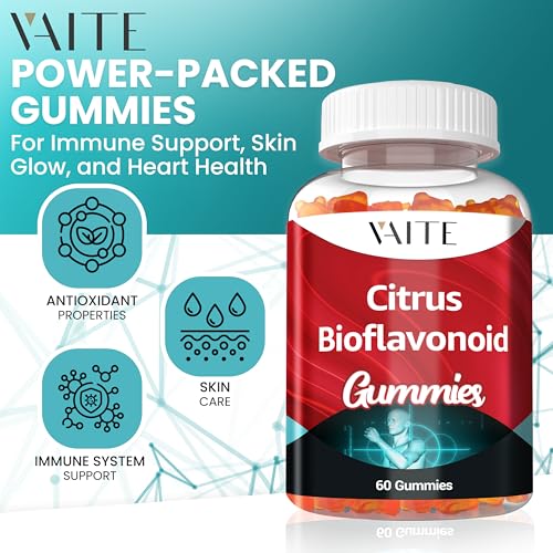 Citrus Bioflavonoid Complex Supplement 1000mg – Antioxidant & Wellness Gummies with Plant-Based Bio-Flavonoids – Sugar-Free, Chewable Formula, Non-GMO, Gluten-Free, Soy-Free – 60 Vegan Chews - Thumbnail 2
