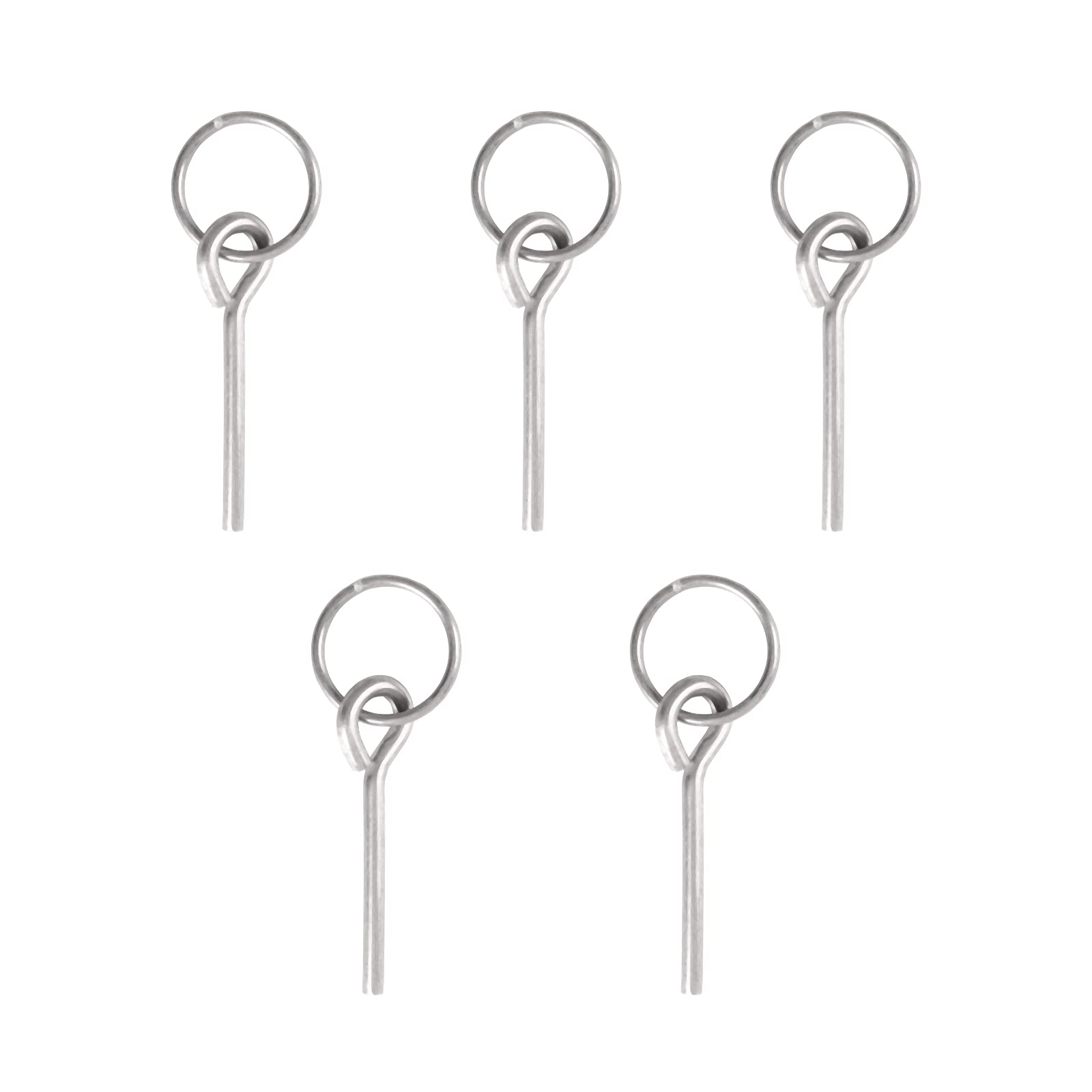 Tent Pin & Ring Replacement, Tent Pole Connectors, Aluminum Tent Pole Rings with 1 Pin, Tent Building Tool, Tent Pole Accessories 5 Pack